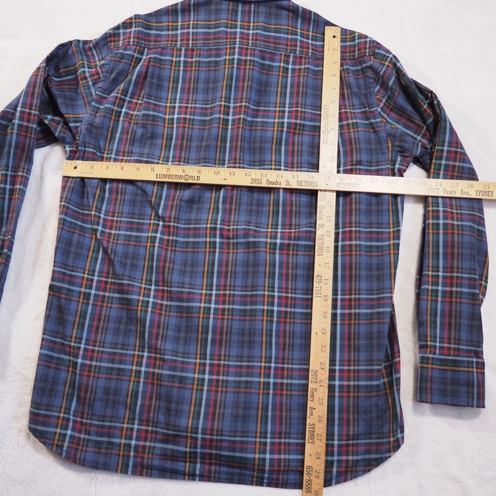 Paul & Shark Sz 42 Blue Multi-Color Plaid Button-Down Shirt - Picture 7 of 9